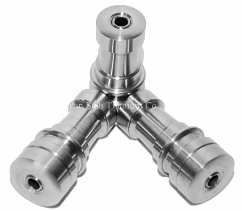 

Pure Titanium 14mm / 19mm Female & Male Free to Assemble Multi-function Universal Joint Domeless Nail Tip