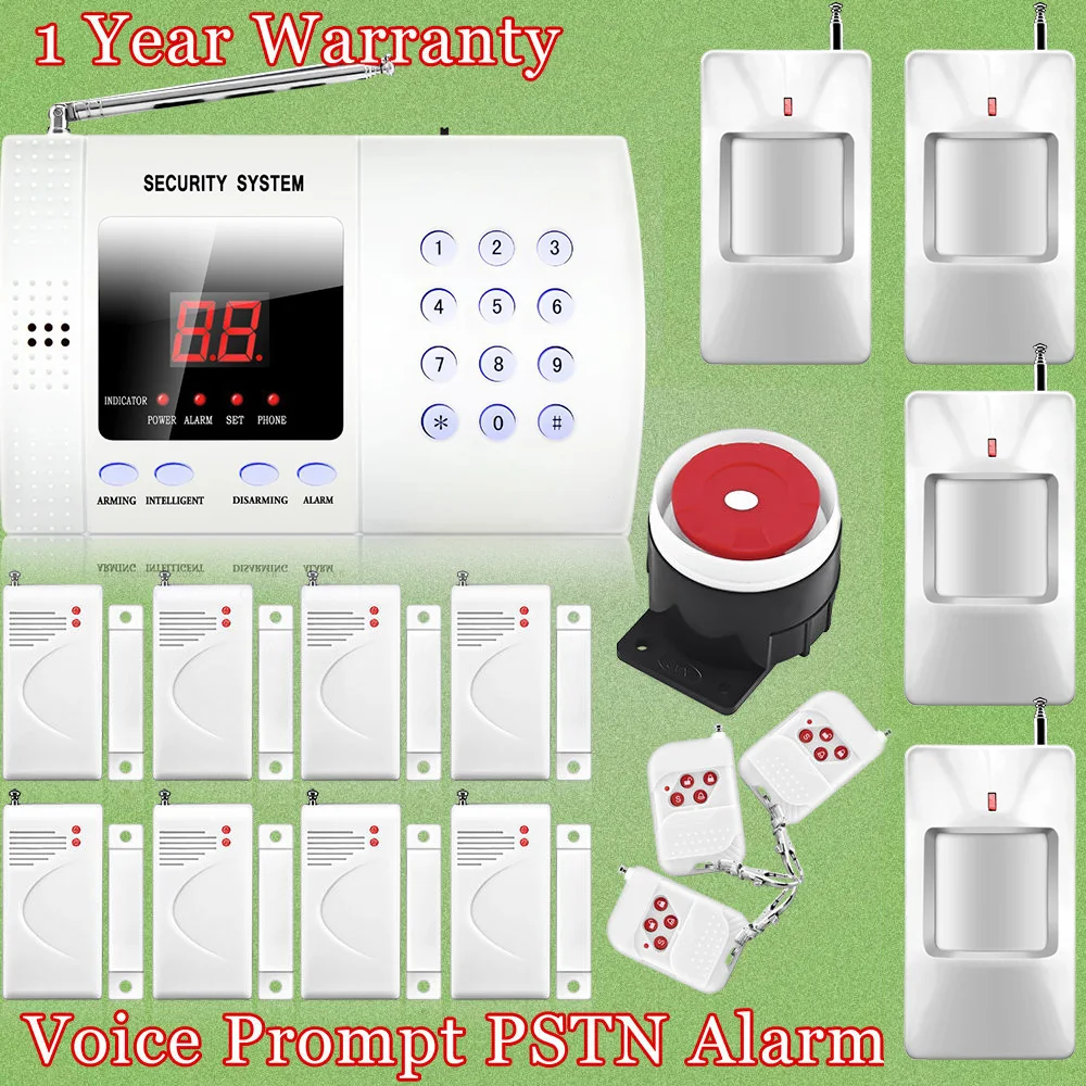 Chuangkesafe New Wireless 99 zones PIR Home/house Security PSTN Burglar Voice Alert Alarm System Auto Dialing Easy DIY