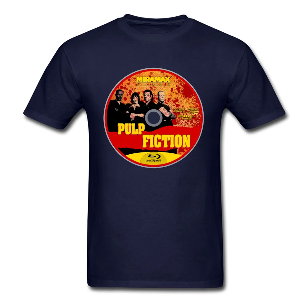 New Arrival Youth T-Shirt O Neck Short Sleeve 100% Cotton Pulp Fiction 7 Tees Fashionable Top T-shirts Wholesale Pulp Fiction 7 navy