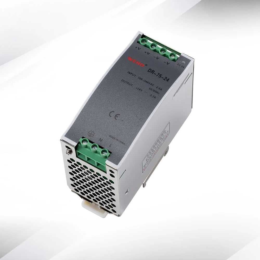 (DR 75 24) Вт алюминиевый корпус 24 вольт блок питания ватт Вольта din рейка|power supply rail|24
