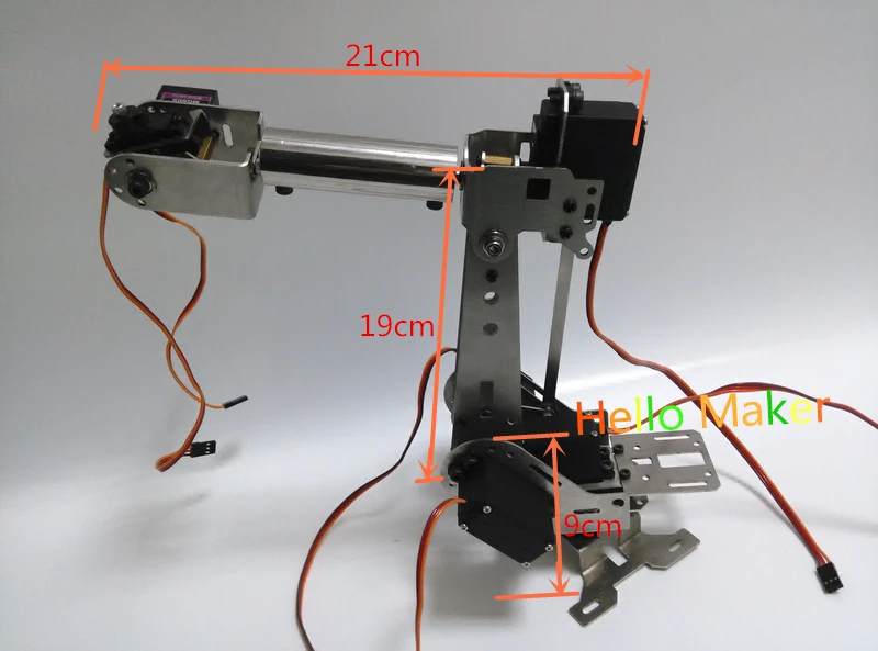 Hello Maker H675 промышленный робот Механическая рука сплав шесть градусов свободы робот рука стойка с 6 сервоприводами