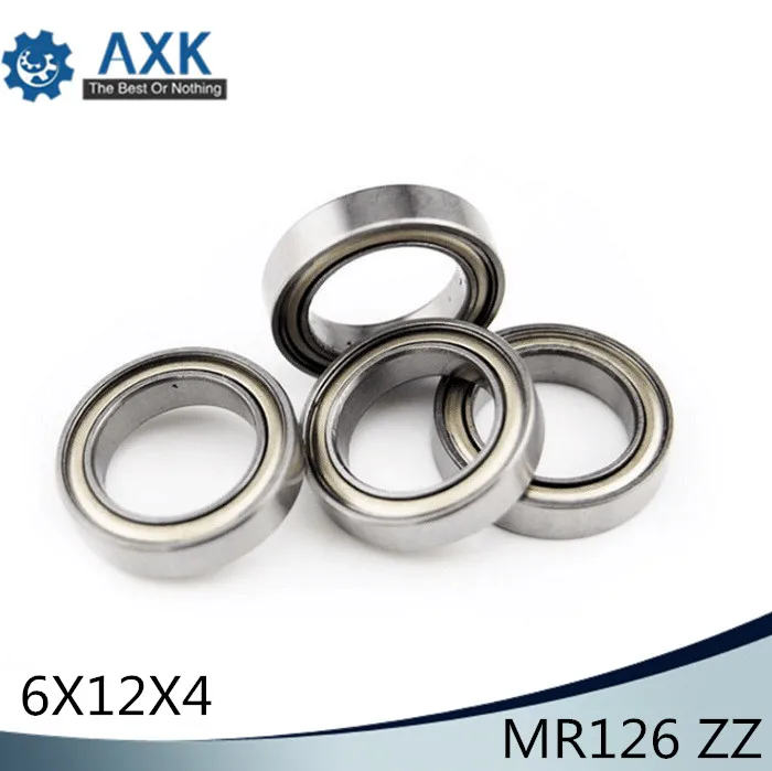 Metal Double Shielded Ball Bearing Bearings 6*12*4 MR126ZZ 6x12x4mm 10 Pcs