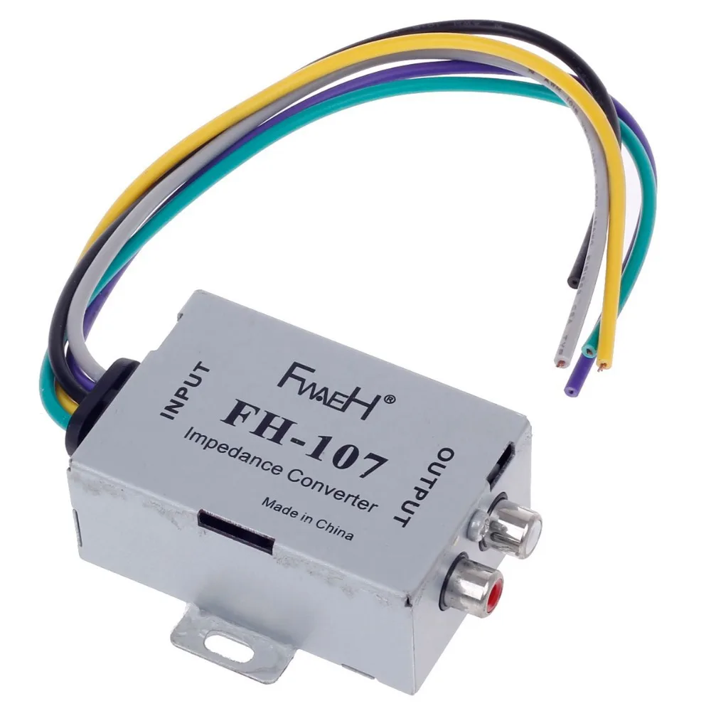 2015 Car Auto High To Low Impedance Converter Adapter Adjustable 