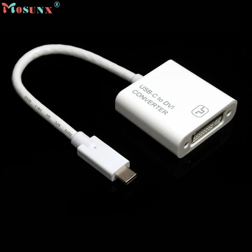 

Adroit 1PC USB 3.1 C Type to DVI 2560*1600 Adapter for Macbook Chromebook 12inch  20S7227 drop shipping