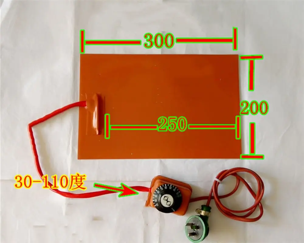 

200*300mm 220V 300W 1.8MM Knob temperature control FPB split screen treasure mobile flexible panel heating plate Silicone Heater