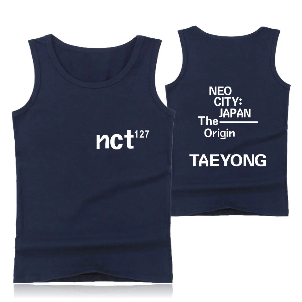 Новинка NCT127 модные Kpop безрукавки мужские безрукавки с принтом NEO CITY Fans K-pop Стиль Мужская Повседневная летняя одежда