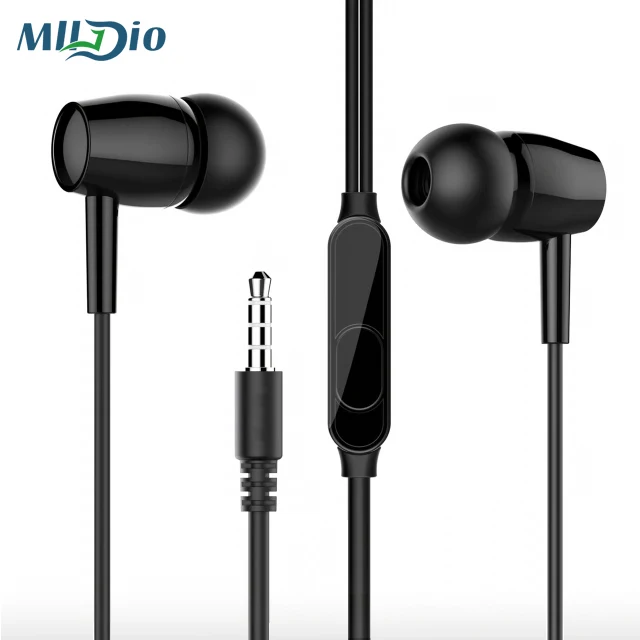 

Mlldio wired stereo Earphones Noise isolating in-ear Earbud 3.5mm audio headset with microphone For iphone/Xiaomi/Samsung/MP3/PC