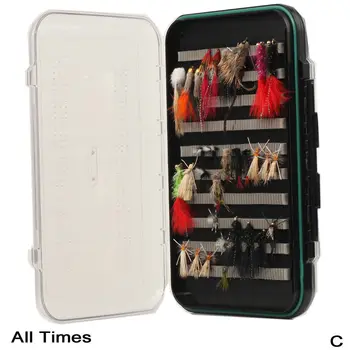 

32 Mixed Dry Trout Wet Nymph Buzzers Midges Fishing Flies With a Big Fly Box New