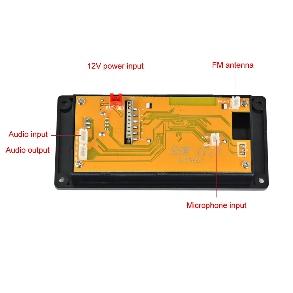 Aiyima 12 В WAV WMA MP3 декодер доска Bluetooth приемник аудио с Запись усилитель модификация