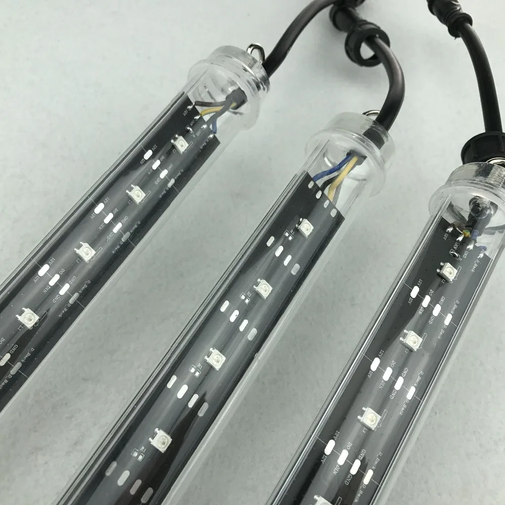 30 мм DC12V Адресуемая 2 м длинная 3D SK6812 RGB лампа трубка Метеор 128 шт. светодиодов/64