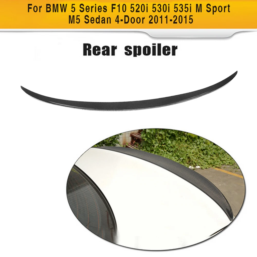 Задняя губа багажника из углеродного волокна 5 серий для BMW F10 M Sport M5 2012 2016 520i 525i 528i