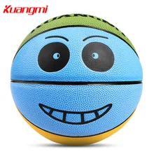 Kuangmi баскетбол дети улыбающееся лицо мини мяч баскетбольная игра Размер 3/размер 4/Размер 5 для тренировок в помещении и на улице детские игрушки подарки
