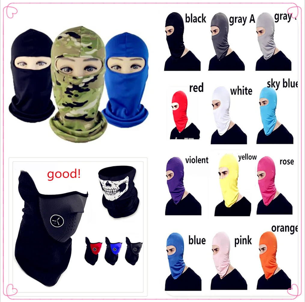 

Outdoor Sports hat Neck Motorcycle Face Mask Winter Warm Ski for SUZUKI RGV250 VS800 Intruder VZ800 Marauder Bandit 650S