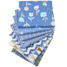 Nanchuang саржевая ткань с принтом, Лоскутная Ткань, сделай сам, ручная работа, шитье, стеганое одеяло, материал для детей, 7 шт./лот