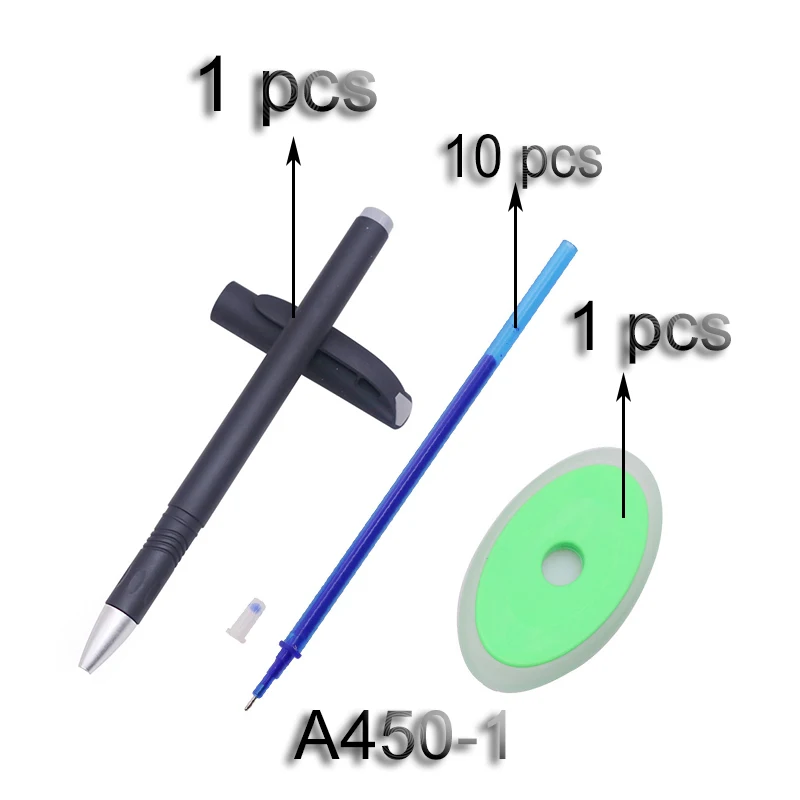 Канцелярский набор 1 шт. ластик+ 1 шт. пустой чехол для ручки+ 10 шт. перезаписываемый синий сменный стираемый карандаш специальный ластик