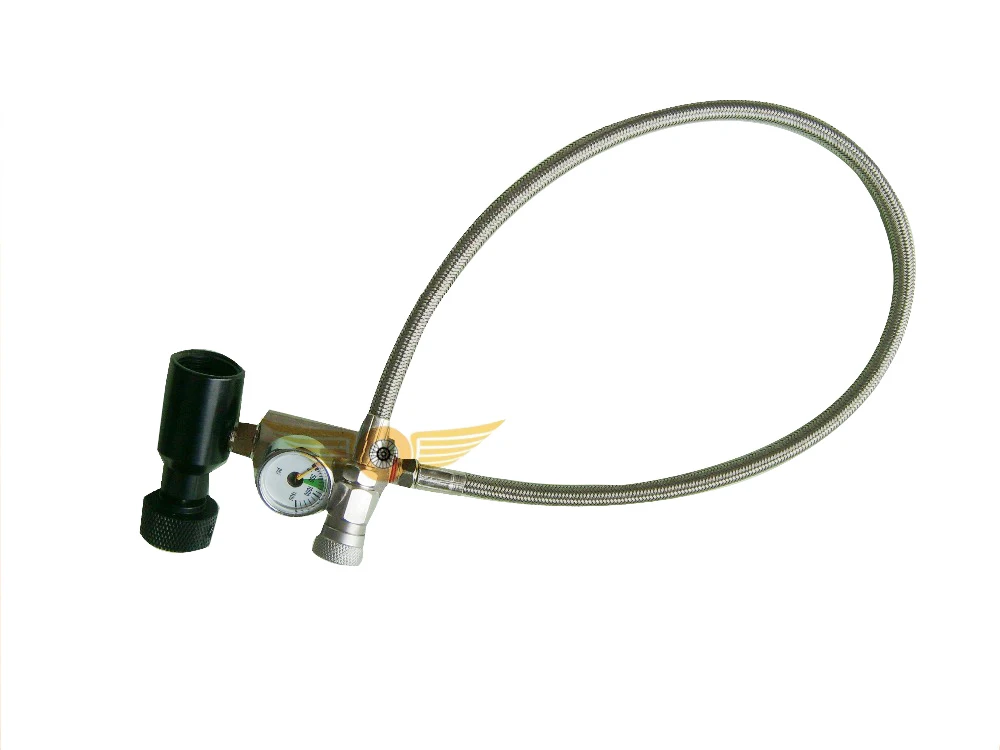 PCP Paintball Air Tank Fill Station with Hose Line ASA ON/OFF Bleed