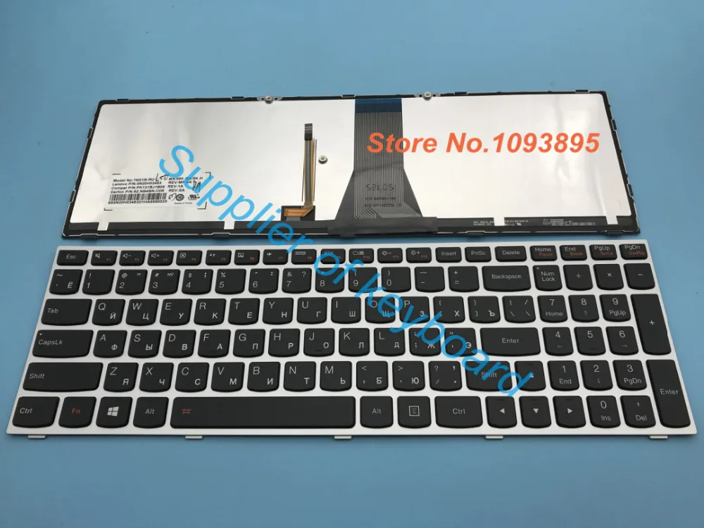 Новый русский клавиатура для Lenovo Flex 2 15 15d ноутбук русская с серебряной Рамки|russian