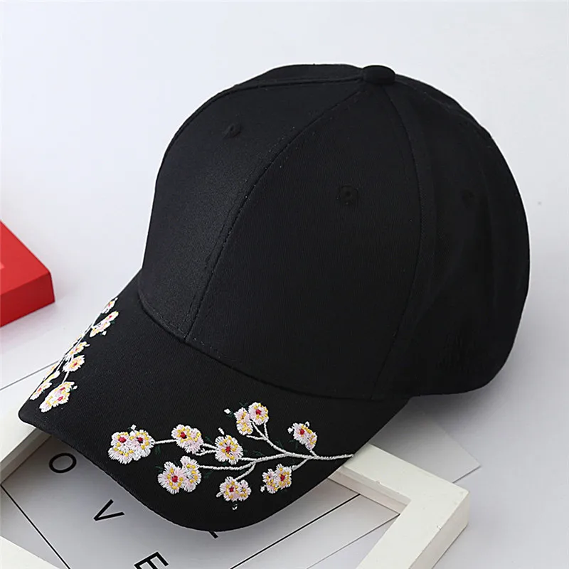 plain black baseball cap Approx.63cm-68cm Women Flowers Caps Snapback Floral Baseball Caps Fashion Leisure pretty hat chidren gifts fashion baseball caps Baseball Caps