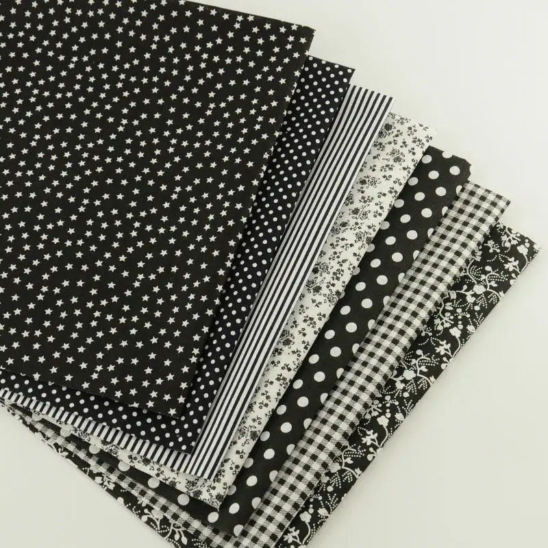 

Dark Color 7 Designs Assorted Fat Quarters Quilting Meter Cotton Fabric Bundle Fat Quarter Quilting Craft Sewing Home Decoration