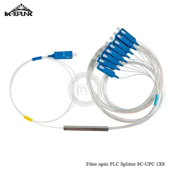 

Free Shipping 10pcs Mini 0.9mm SC-UPC 1x8 SM PLC Splitter Single Mode SM steel tube 8 Ports Pull cone Fiber Optic PLC Splitter