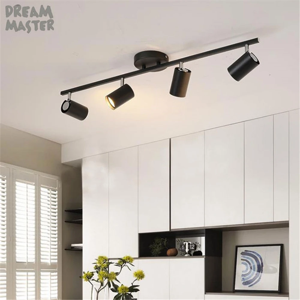 modern black track lighting