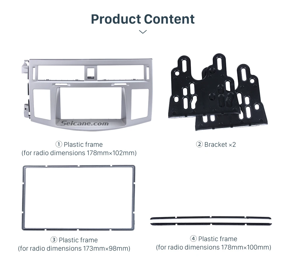 Seicane двойной Din 178*100 мм автомобильный Радио фасции Рамка адаптер CD отделка панель для Toyota Avalon 2006