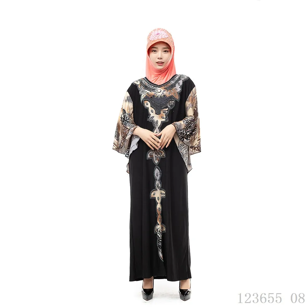 Мусульманское платье, летний кафтан с длинным рукавом, Исламская одежда, 4 цвета, Абая для женщин, v-образный вырез, кафтан Tesettur Elbise, турецкий джилбаб - Color: gamis muslim wanita