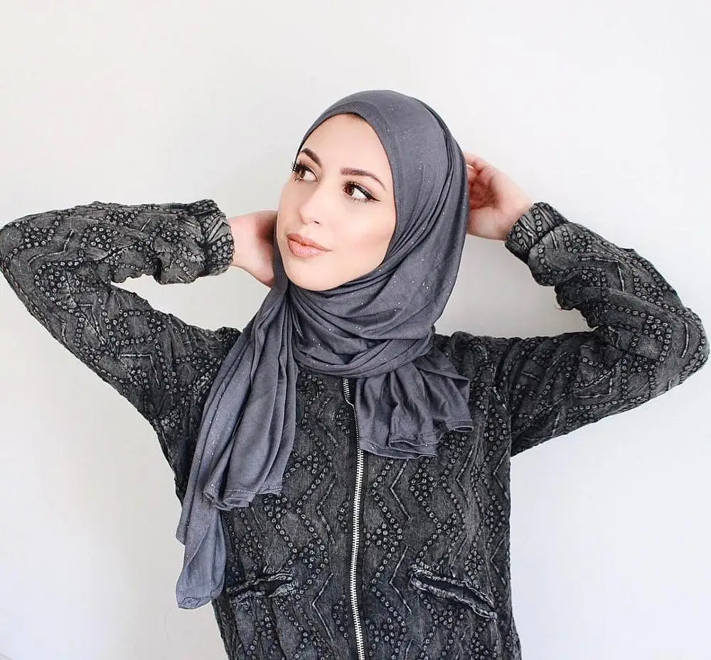 

(12 pieces/lot) muslim jersey shimmer hijab women's fashion glitter shawl scarf hijabs JLS122