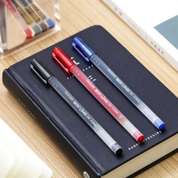 

3pcs Simple Gel Pen 0.5mm Water-based Pen Black Red Blue Large capacity refill Ink Pen Maker Pen School Office Supply Stationery