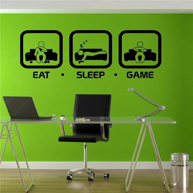 Geek Wall Art aliexpress : buy eat sleep game wall decal gaming joystick Geek Wall Art aliexpress : buy eat sleep game wall decal gaming joystick