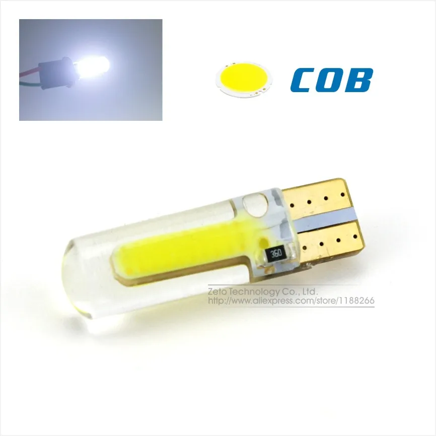10x New Car LED T10 194 W5W COB+Silicone shell LED Lights Car Side Wedge Light Lamp Bulb White/Blue/Red/Pink Car-styling