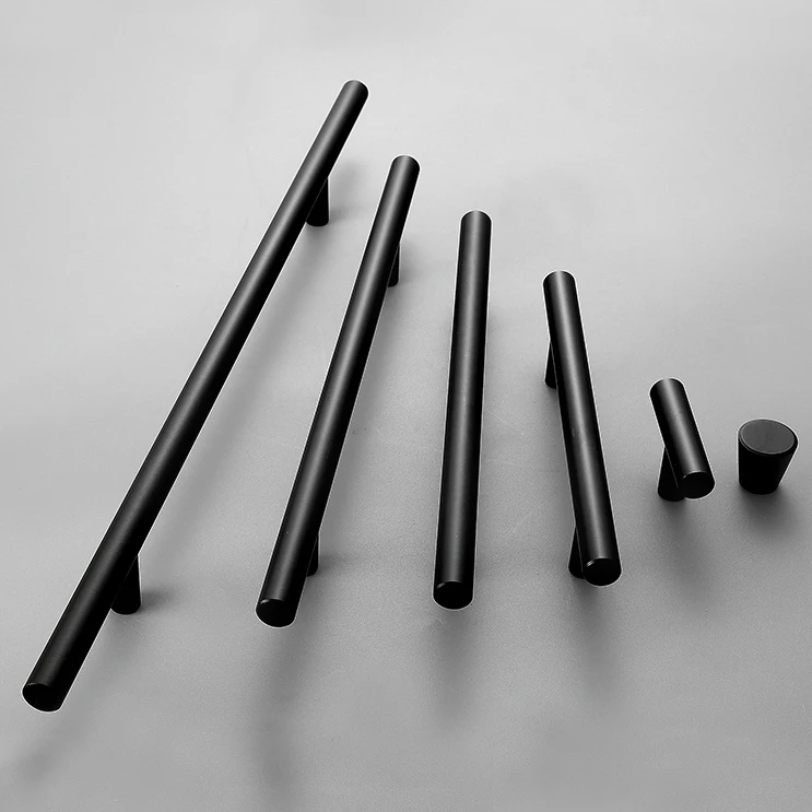 Door Handles T Bar Pull Straight Handle Drawer Knobs (6)