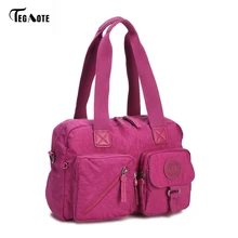 TEGAOTE сумки, женские сумки известных брендов, универсальная нейлоновая сумка с верхней ручкой, повседневная сумка-тоут, женские сумки для покупок, школьная сумка