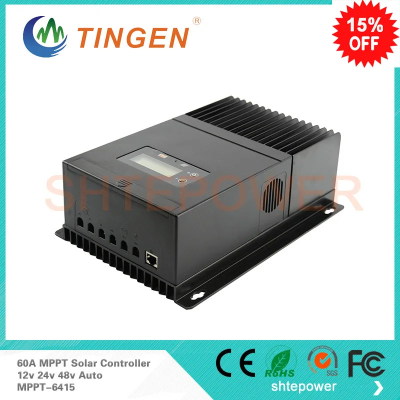 

12v 24v 48v automatic work MPPT solar battery charger controller 60A 60amp with lcd display screen MPPT-6415