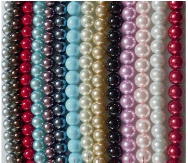 

OMH wholesale free ship 14mm 10pcs White Black red Purple, blue round glass spacer pearl beads Many colors to pick