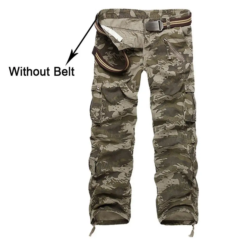 Мужские военные тактические брюки с несколькими карманами, тренировочные камуфляжные брюки для кемпинга, бейсболка для езды и походов, уличные брюки-карго - Цвет: shui lang Camouflage