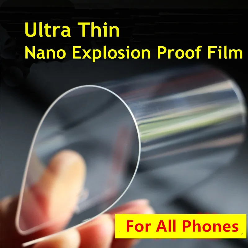 0.05mm Nano Screen Protector 100% Better than Tempered Glass For iPhone 7 6 6s 6plus 5 5s 4s Samsung Galaxy S4 S5 S6 Note 3 4 5