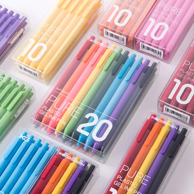 

10pcs/lot 0.5mm Black Ink / Colored Gel Ink Pen School Office Writing Supplies Stationery