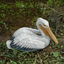Винтажная Смола садовые Животные украшения на открытом воздухе Pelecanus водоплавающая сова