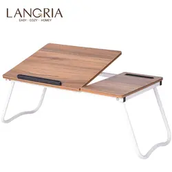 Портативный складной стол для ноутбука регулируемый стол для ноутбука с доской мыши и слотом для мобильного телефона столик для ноутбука
