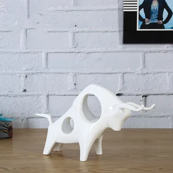 

New Elegant Figurines Miniatures Home Table Craft Cow Statue Decor Doll Wedding Decoration Accessories Modern Figurine
