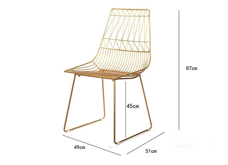 Seat Height 45/65/75CM Nordic simple wrought iron chair modern bar wire high chair creative metal mesh hollow net red chair Seat Height 45/65/75CM Nordic simple wrought iron chair modern bar wire high chair creative metal mesh hollow net red chair