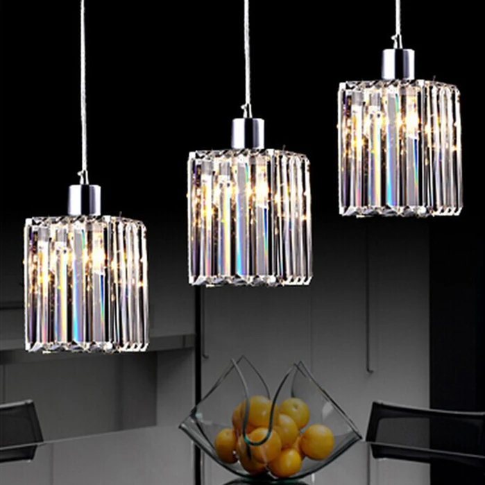 

Modern Fashion K9 Crystal 1/3 Heads Led E27 Pendant Light For Dining Room Living Room Ac 80-265v 1130