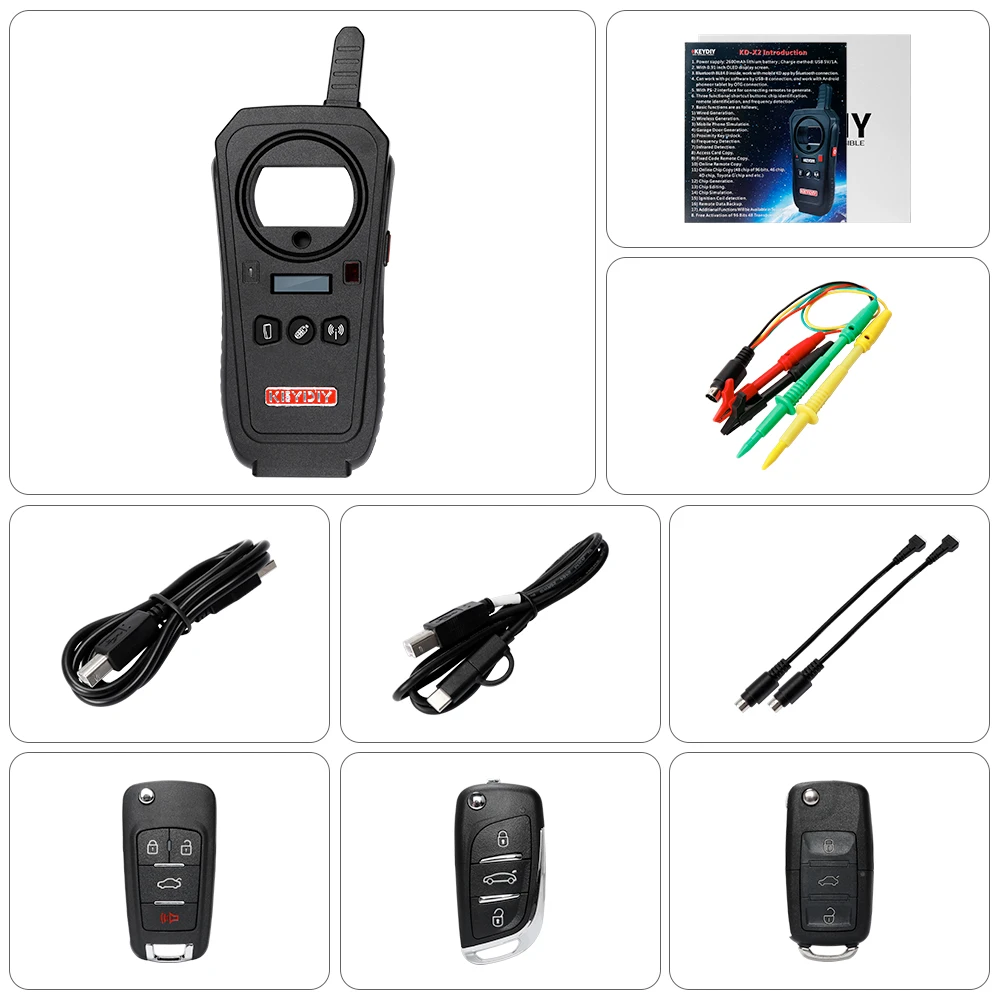  Vdiagtool KEYDIY KD-X2 Remote Maker Unlocker and Generator-Transponder Cloning Device with 96bit 48