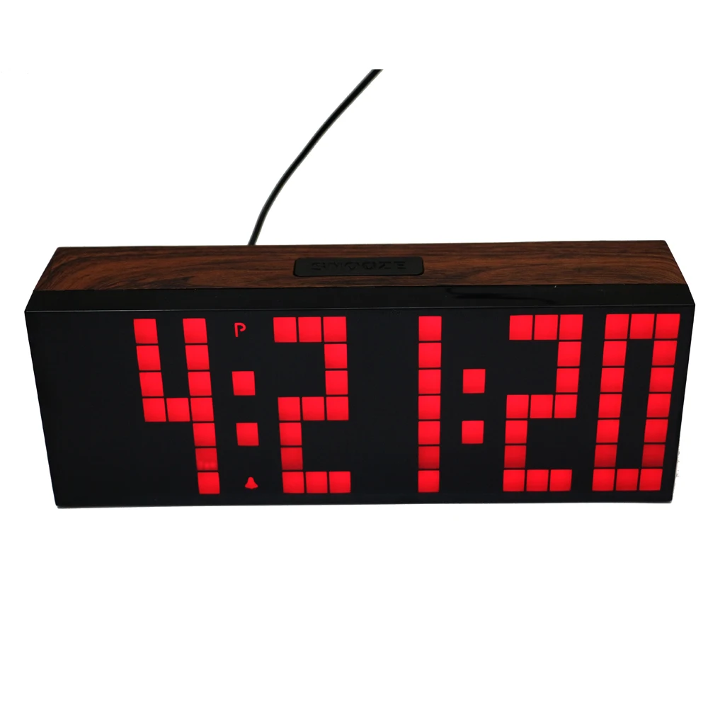 

large display Led digital alarm clock countdown timer clock with temperature date 3 inch high big numerals easy to read