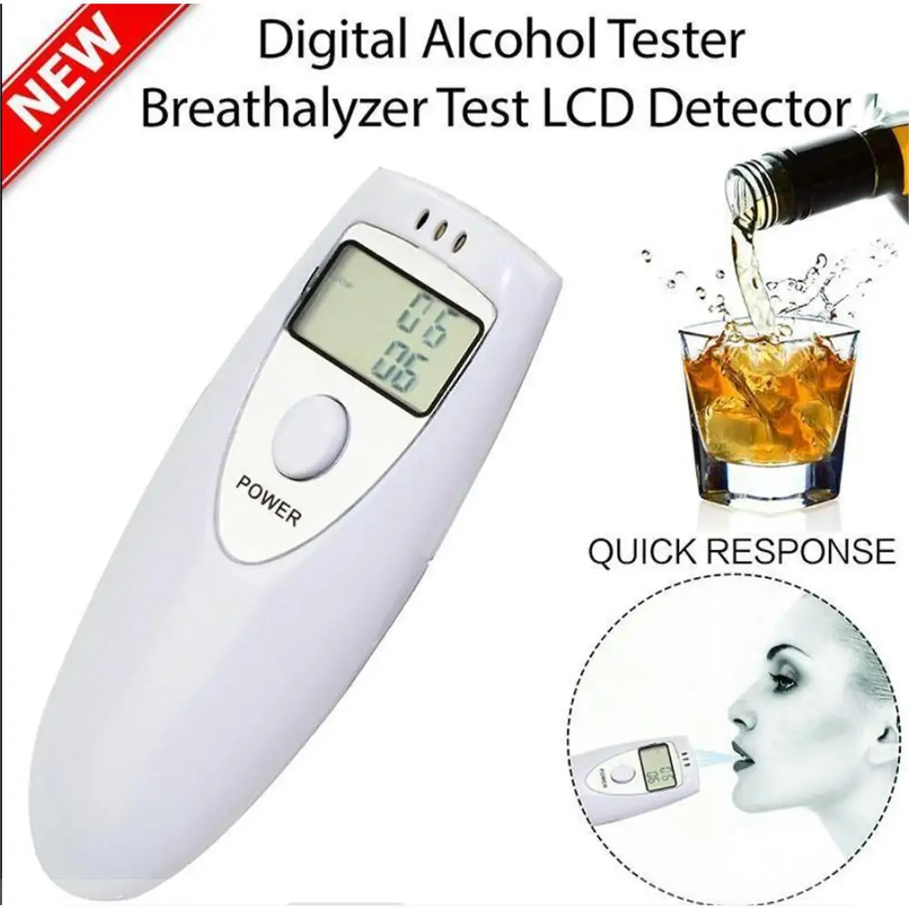 CARCHET جهاز اختبار شرب الكحوليات Digitale المحمولة LCD جهاز اختبار شرب الكحوليات التنفس الكحول Breathalizer الكاشف شحن مجاني