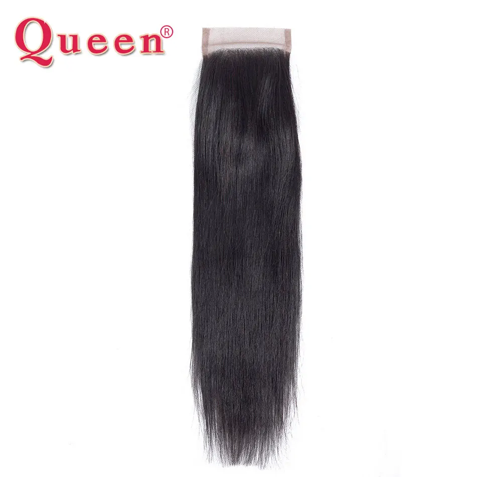 Queen font b Hair b font Company Peruvian Straight Closure Remy font b Hair b font
