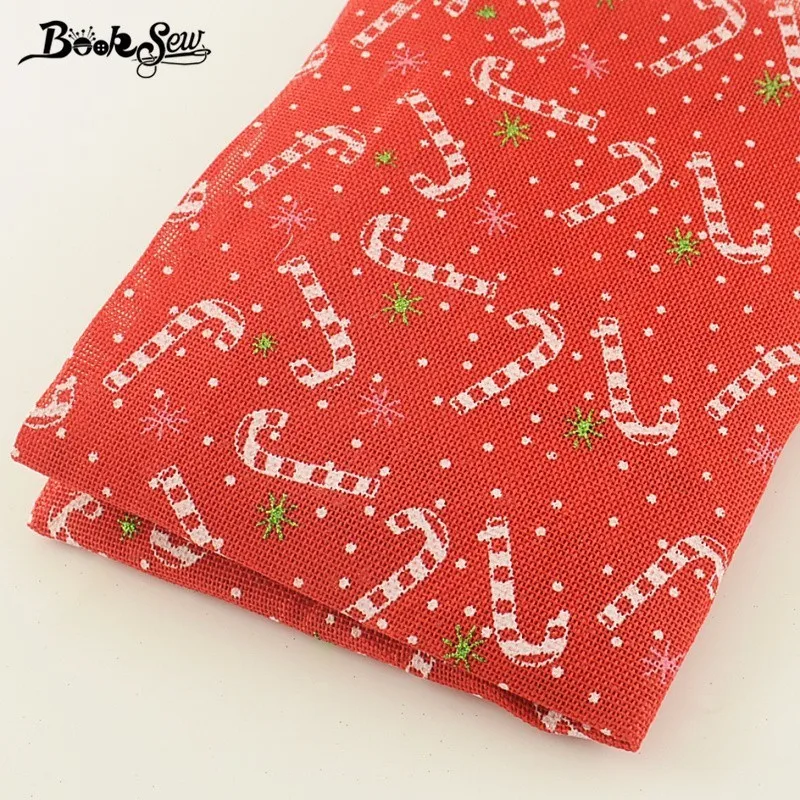 Booksew Linen Fabric 50x150cm Christmas Patterns Sewing Meter Cloth For Tablecloth Bag Cushion Pillow Quilting Home Decoration | Дом и сад