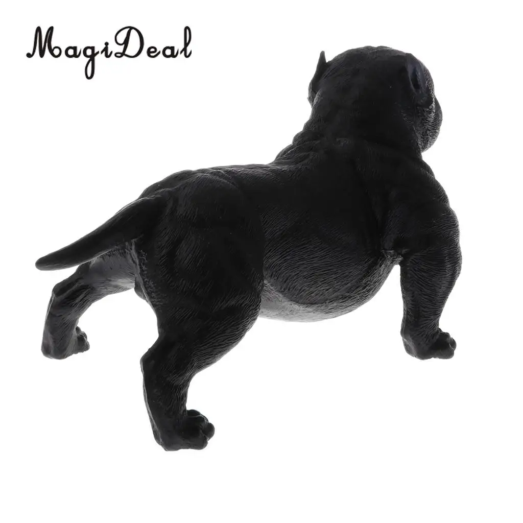 MagiDeal Lifelike Animal Model Figure Toy Figurine Home Living Room Decor American Bully Pitbull for Children Kids Gift