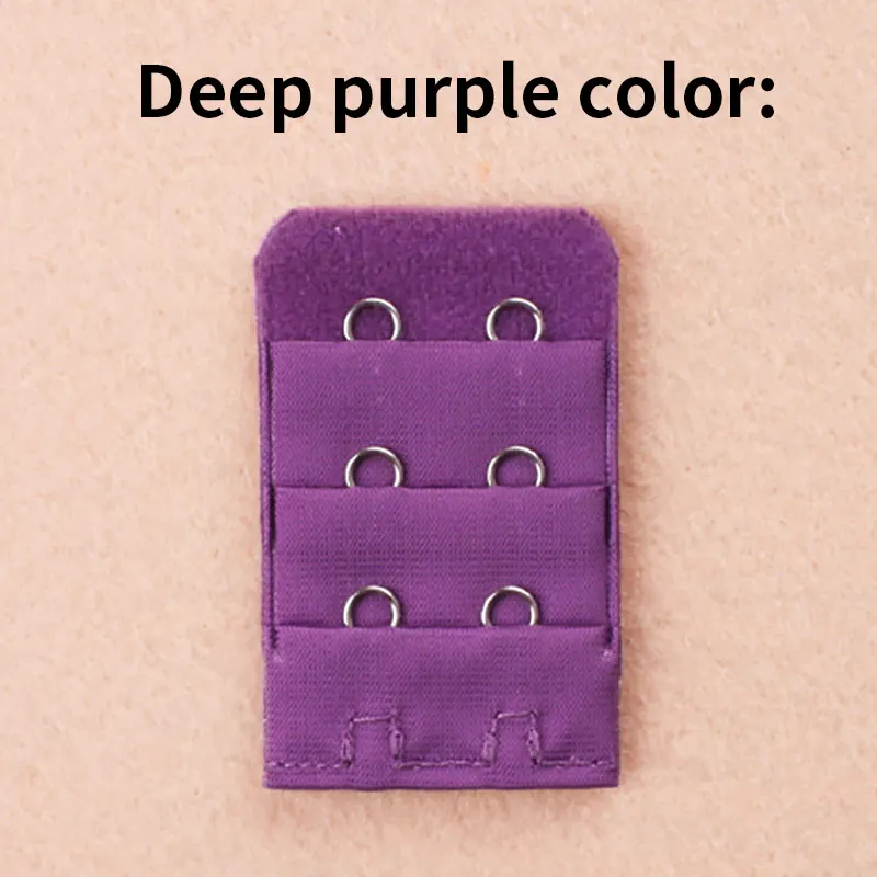 Пряжка, удлиненный пояс, расширители бюстгальтера, 2 крючка, пуговицы, два удлинителя, 2 ряда, аксессуары для нижнего белья - Цвет: Deep purple color